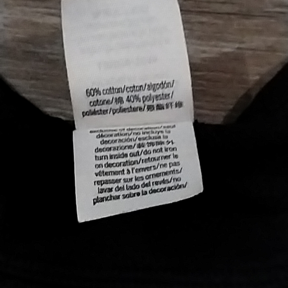 Pink Victoria's Secret Campus Crew Mesh Logo Sweatshirt Size L Womens Black Top - Picture 6 of 9